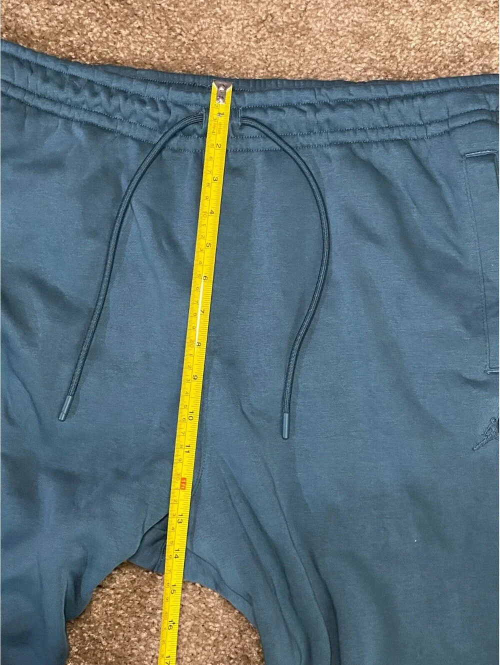 Jordan Sweatpants Mens Large Blue Spellout Logo Cotton Standard Fit Tapered Leg